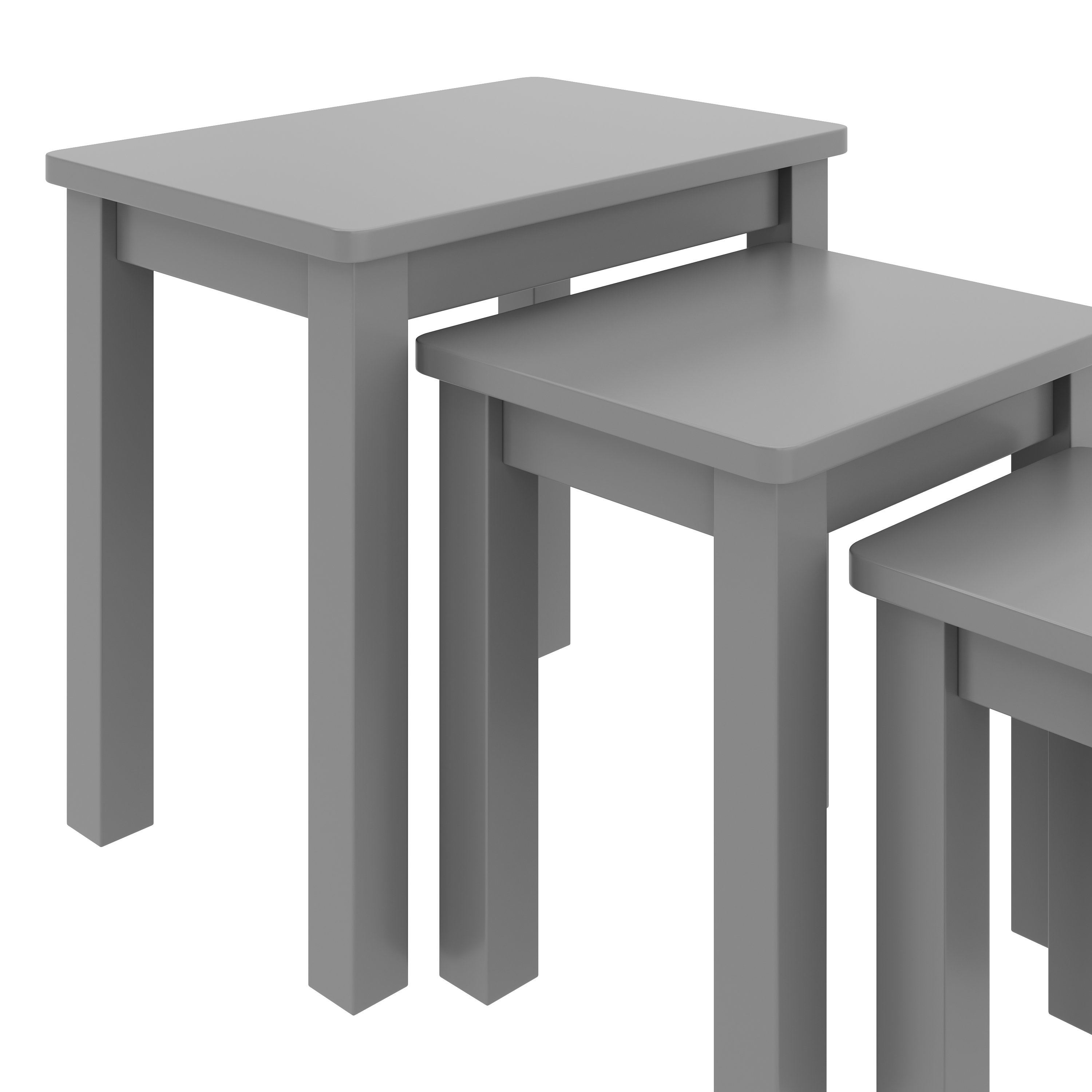 Beistelltisch Holz LUIGI 3-teilig grau