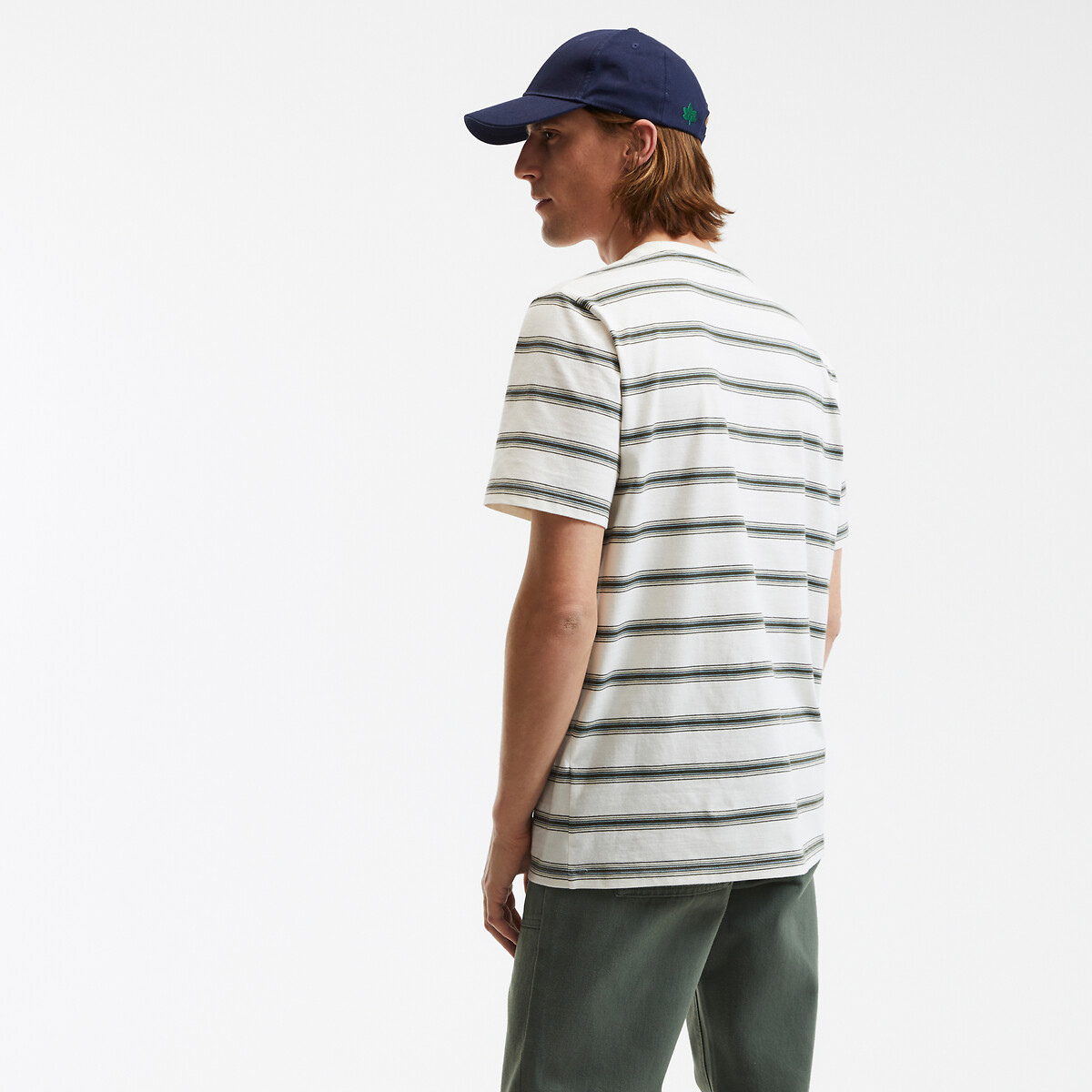 COLEÇÃO LA REDOUTE<br>Camiseta listrada com gola redonda e mangas curtas