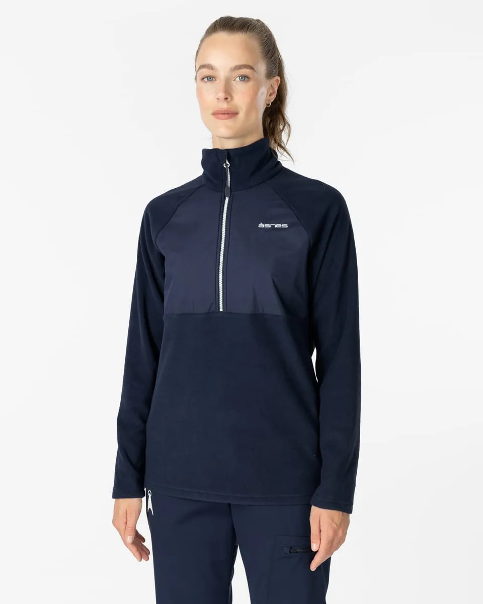Åsnes Vidde Half Zip Fleece Wmn Navy Blue