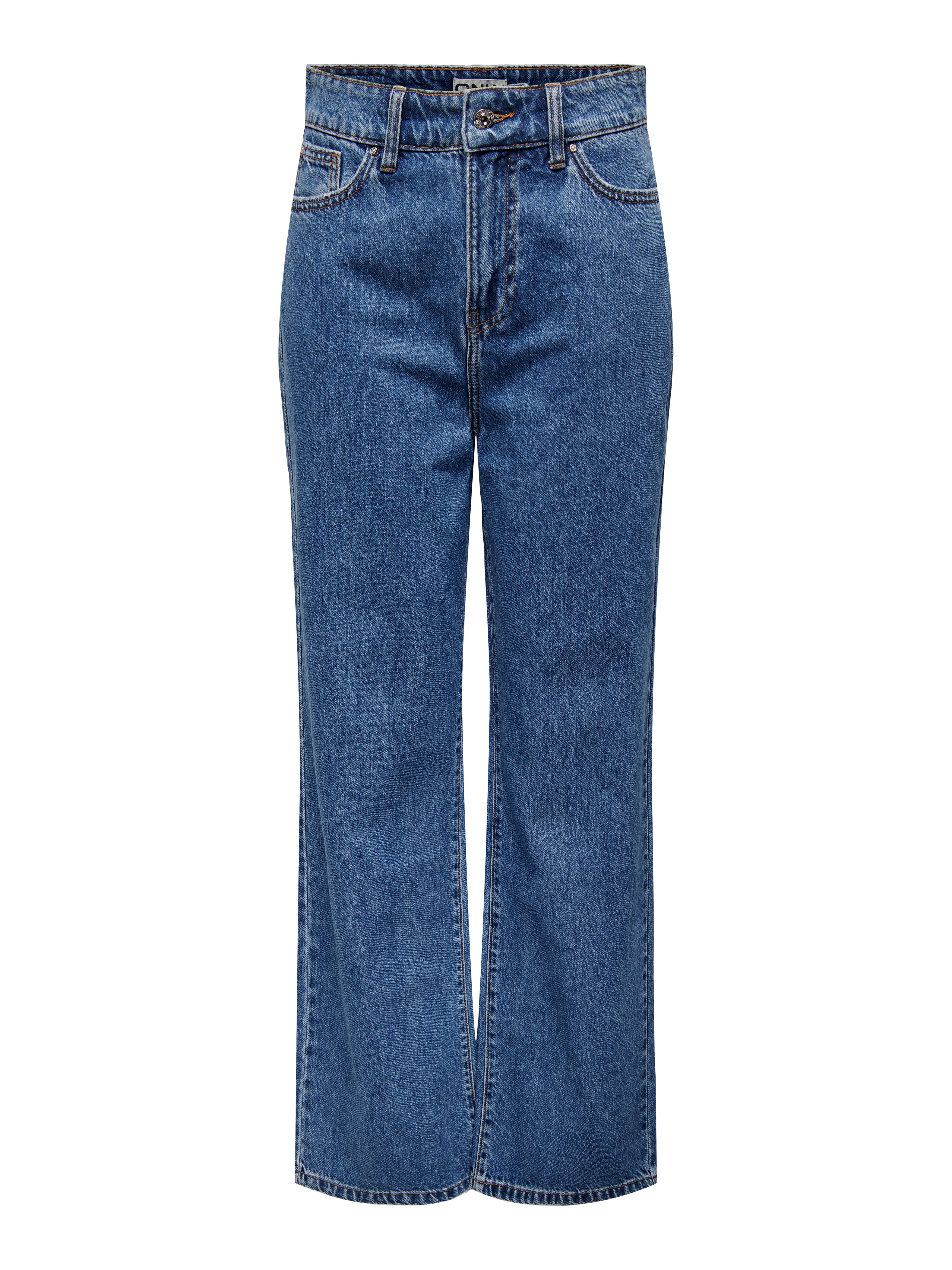 ONL90S Mittlere Taille Weiter Beinschnitt Jeans Medium Blue Denim