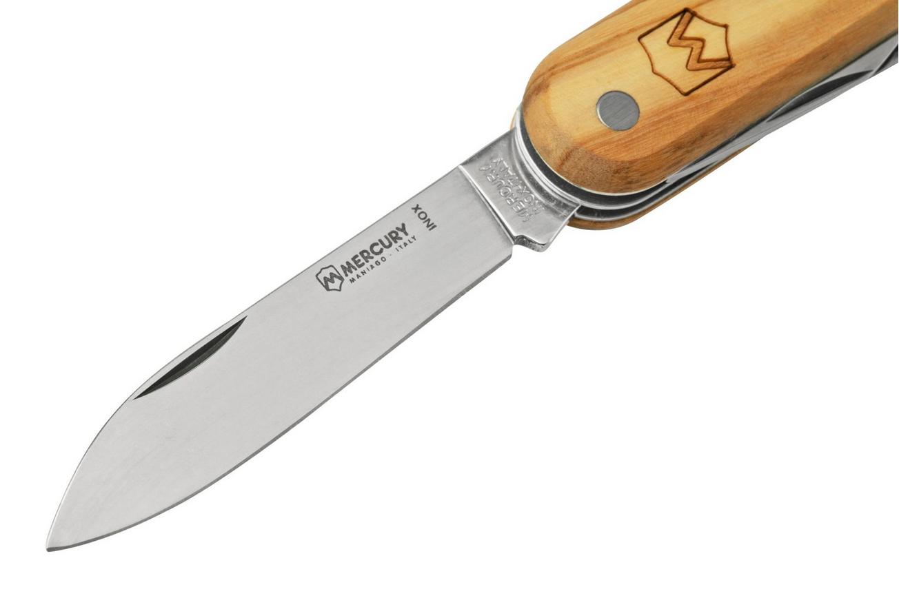 Mercury Multi-Tool Knife 913-6LC Olive Wood, 6 functies, zakmes