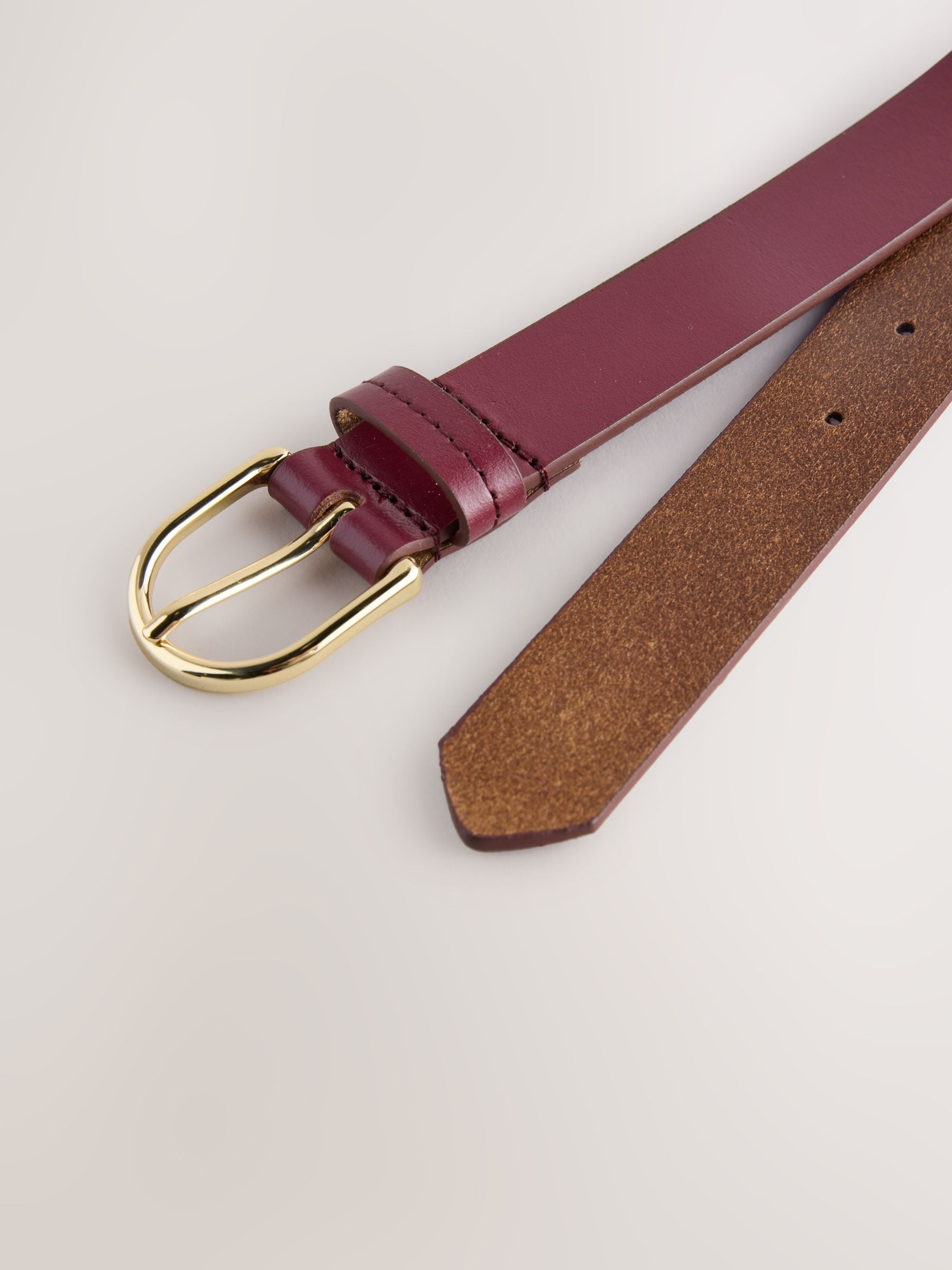 Paarsrood - Standaard leren riem