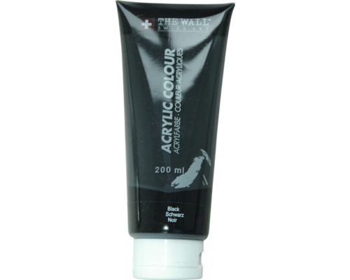 zwarte acrylverf 200 ml