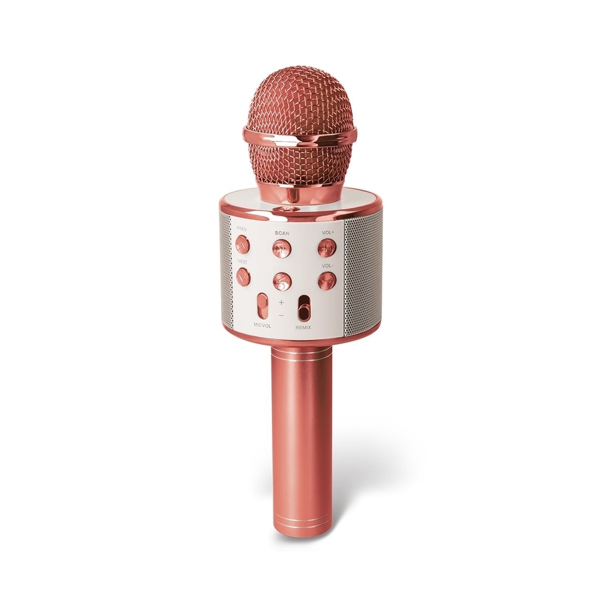 Forever BMS-300 Lite Bluetooth-karaokemikrofon med høyttaler, rosa gull