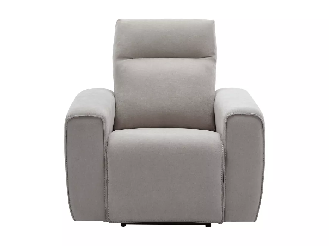 Fauteuil relax électrique en tissu gris LORGITA