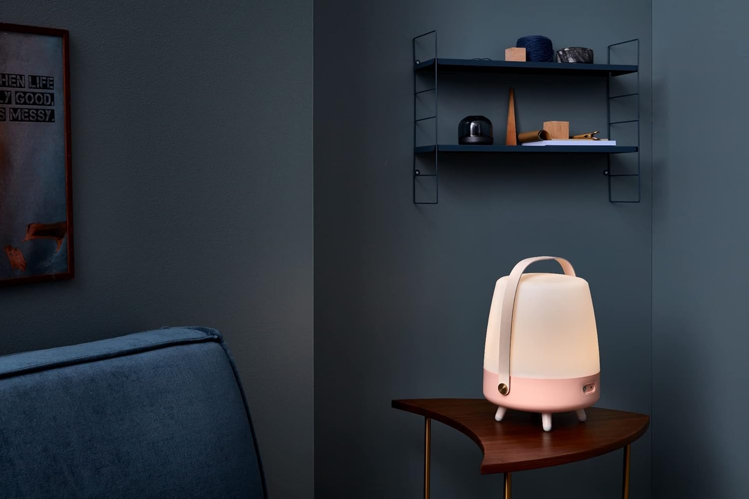 Kooduu Lite-Up Play - Design LED-Licht und Bluetooth-Lautsprecher Innovatives Licht-Objekt mit Zusatznutzen - Beleuchtung, Bluetooth-Speaker & Dekoration durch Dänisches Design - 29x40cm - Light Rose