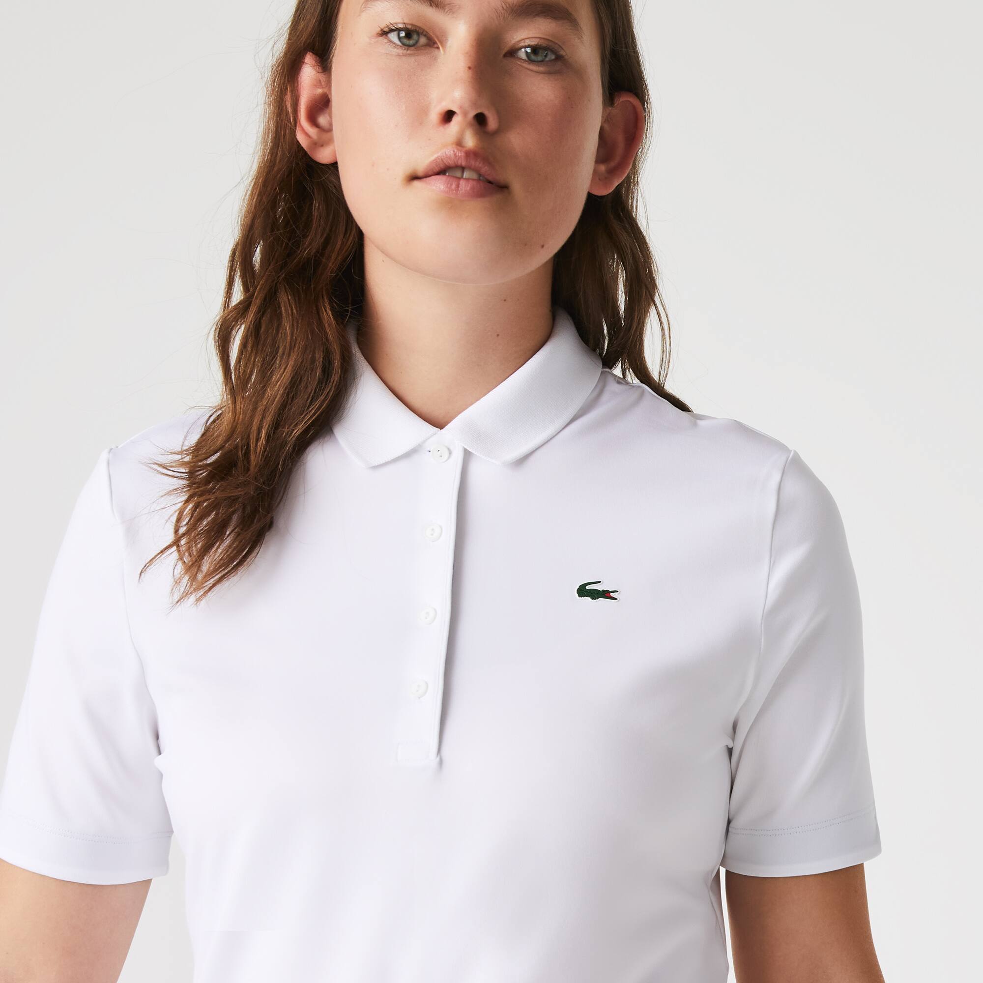 Damen Golf-Poloshirt aus atmungsaktivem Stretch LACOSTE SPORT Kurze Ärmel - Weiss - Lacoste - Damen