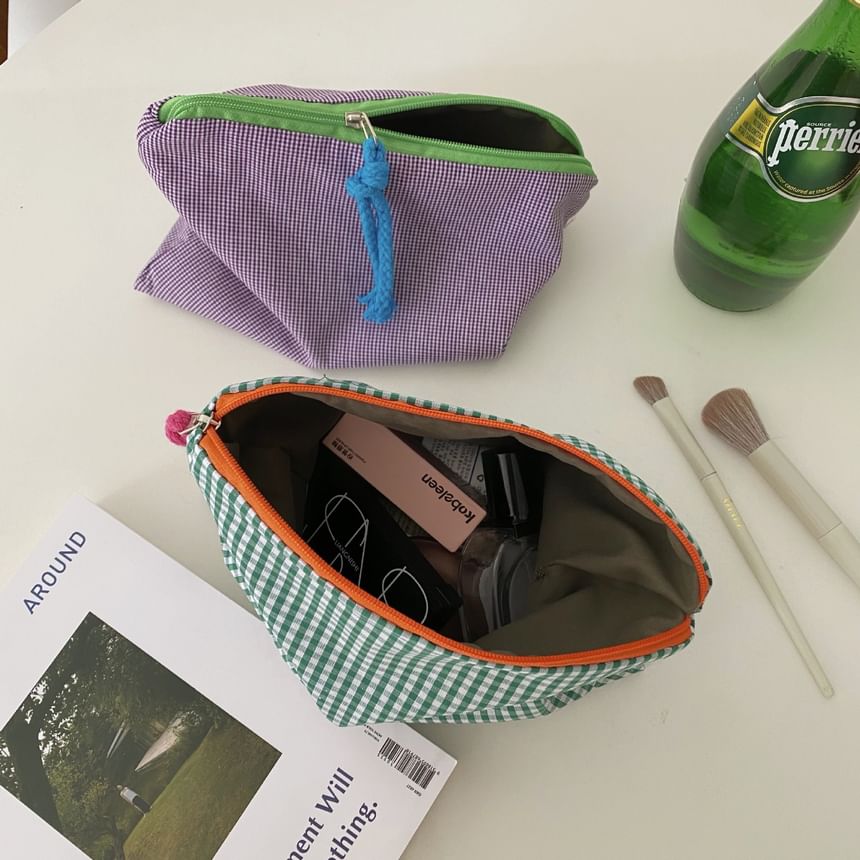 ZenlyHabit - Make-uptas / etui van geruite stof