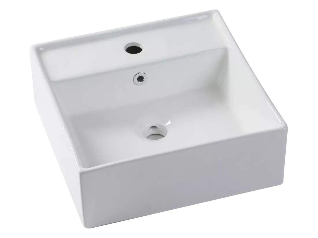 Meuble de salle de bain suspendu strié avec vasque à poser et colonne - Naturel clair - 80 cm - ZEVARA