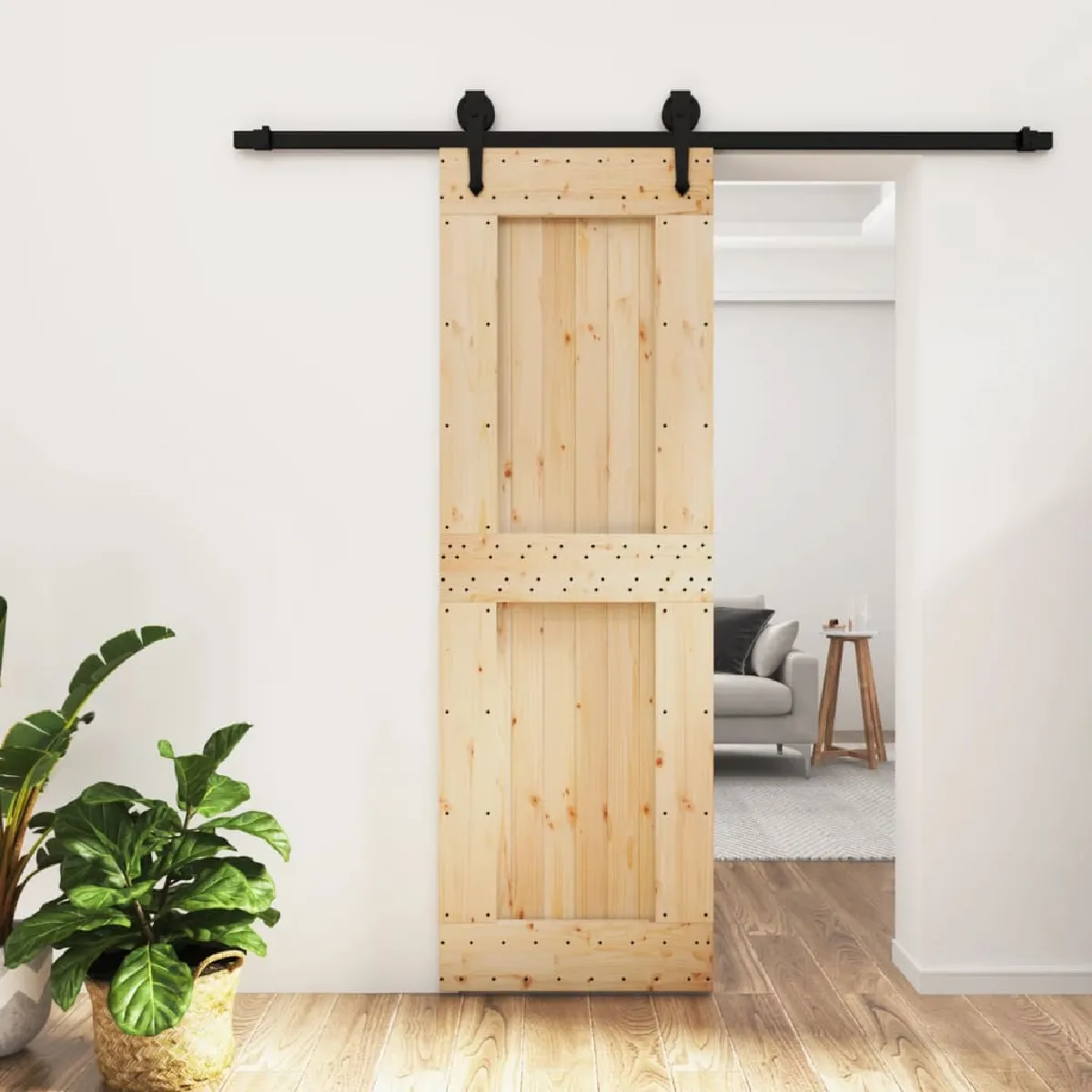 VIDAXL Porte coulissante en pin massif 70x210 cm