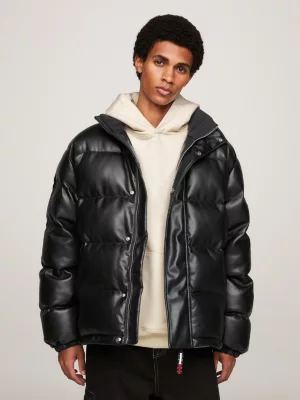 Jaqueta puffer Tommy Remastered Alaska com blocos de cores tonais