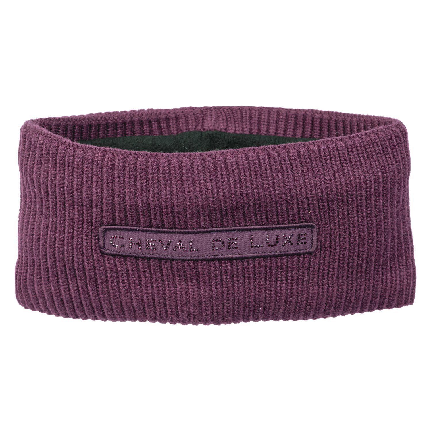 Cheval de Luxe Stirnband mit Glitzerpatch Schriftzug  - velvet plum - Einheitsgröße
