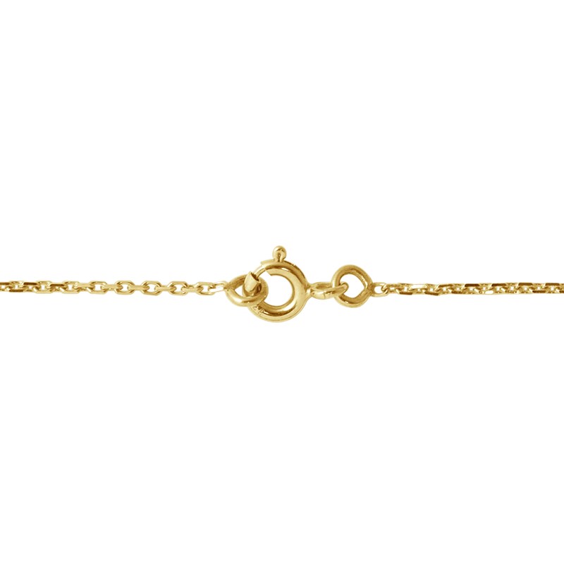 Chaîne maille forçat brillante - Grand modèle - Or jaune - Longueur : 30 cm