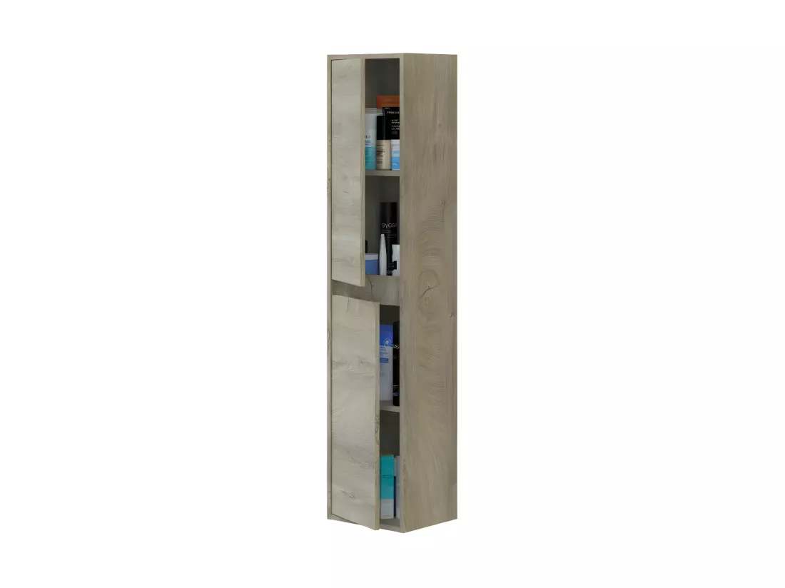 Colonne 2 portes Chêne - BIGRA - L 30 x l 26 x H 140 cm