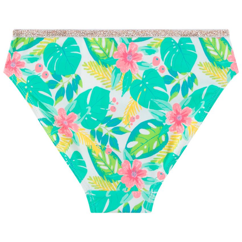 Maillot de bain 2 pièces imprimé tropical pour fille - Vert