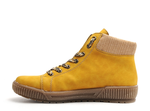 Rieker boots bottine plates femme n0709 jaune