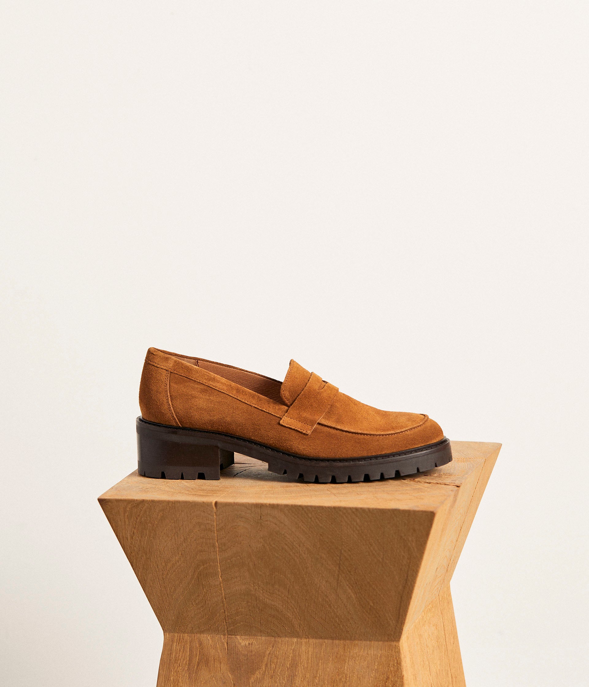 Mocassins cuir velours Aubree