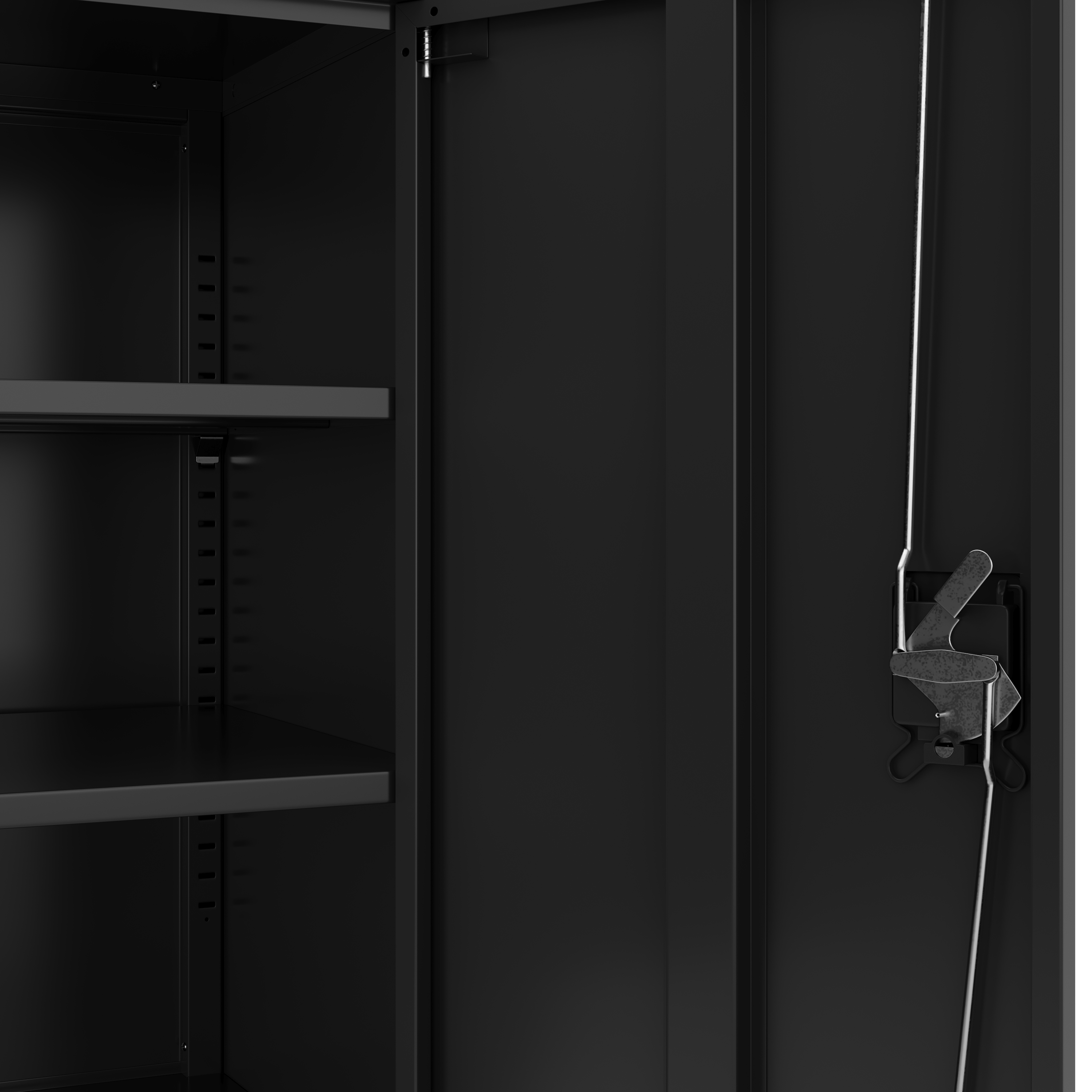 Aktenschrank mit 3 Böden 90 x 90 cm schwarz