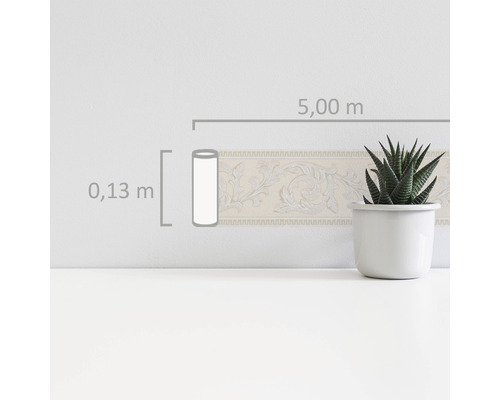 Rand 9062-12 Alleen Randen 9 zelfklevende ranken wit 5 m x 13,2 cm