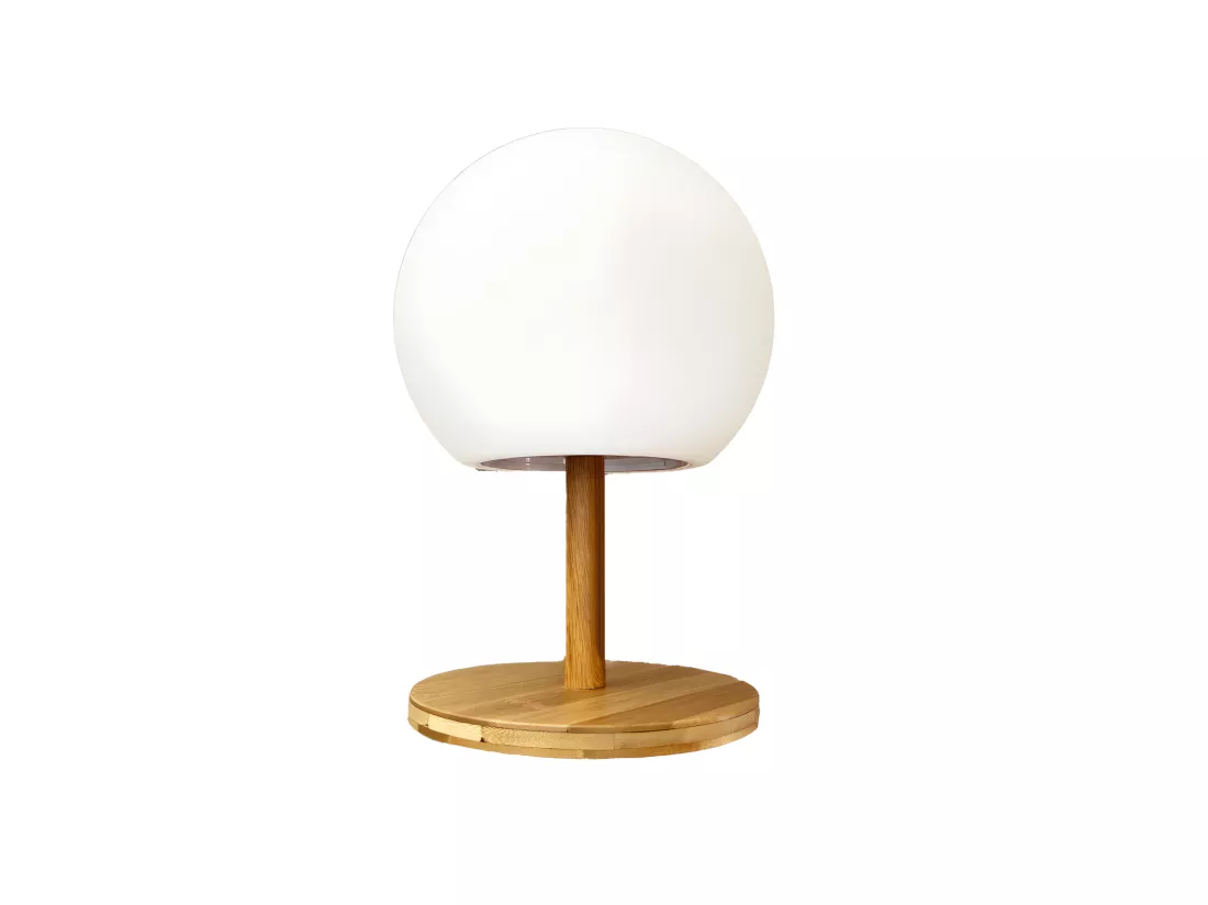 Lampe de table LED LUNY Bois Bambou H28CM