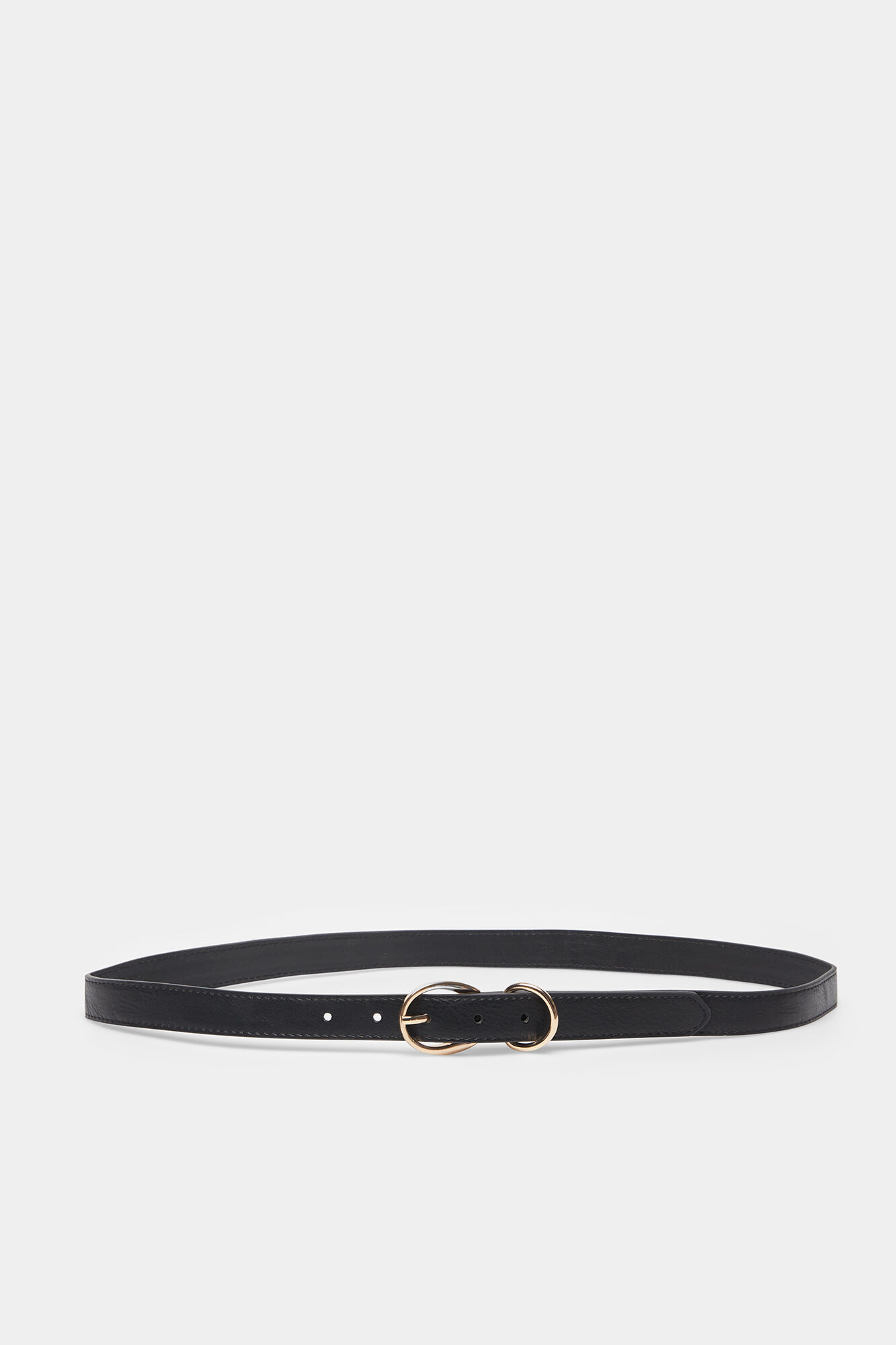 Cinto com fivela dupla - preto