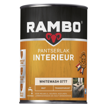 Rambo pantserlak interieur transparant mat whitewash 1,25 l