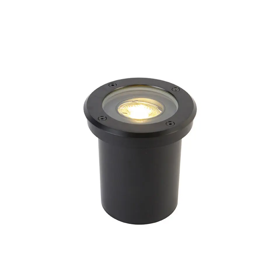 Qazqa grondspots delux zwart gu10