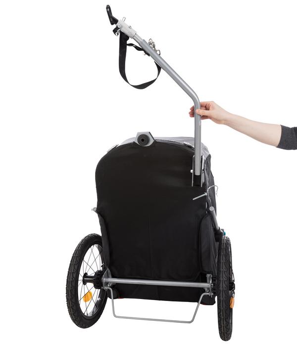 Trixie Fahrradanhänger für den Hund, grau