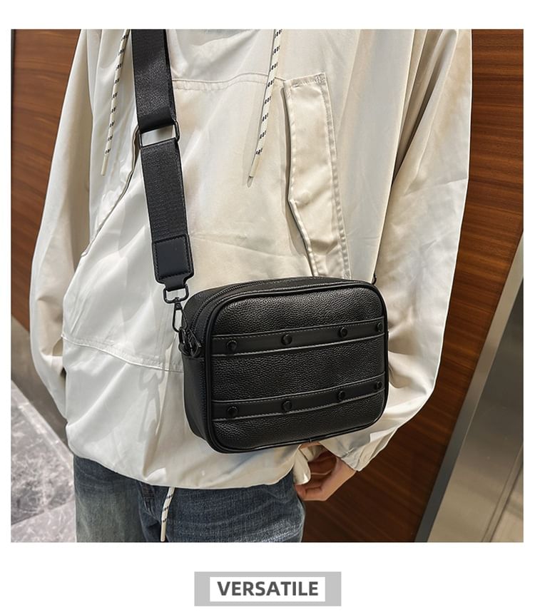 Hikuozy - Kunstleren Messenger Bag met Ritssluiting