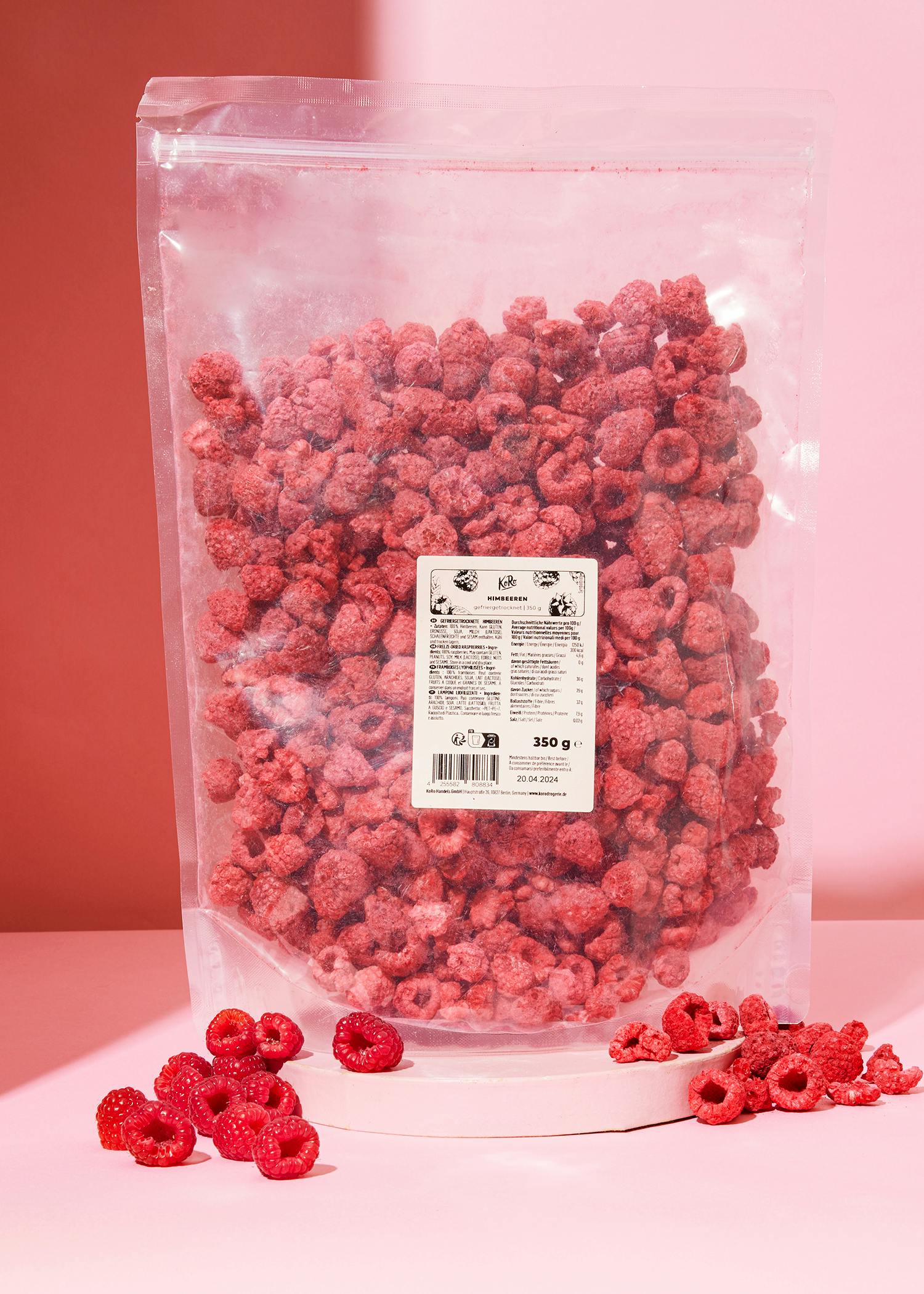 Gefriergetrocknete Himbeeren 350 g