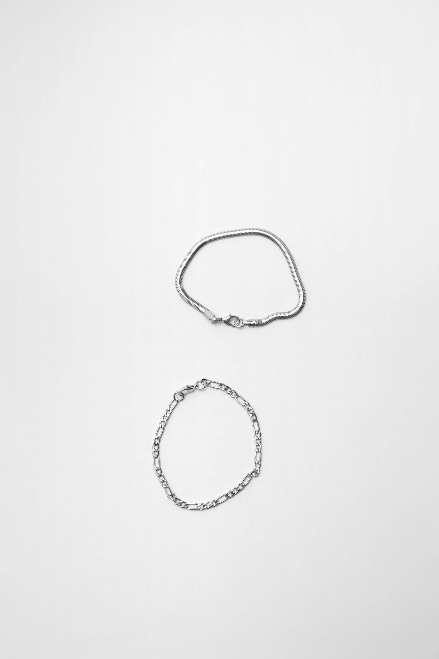 PACOTE DE PULSEIRAS DE ELOS - PRATA
