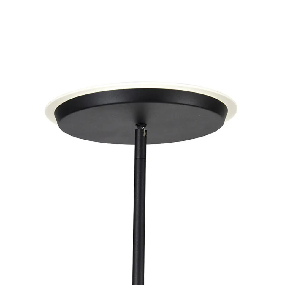 Qazqa vloerlampen bumu zwart geïntegreerde led