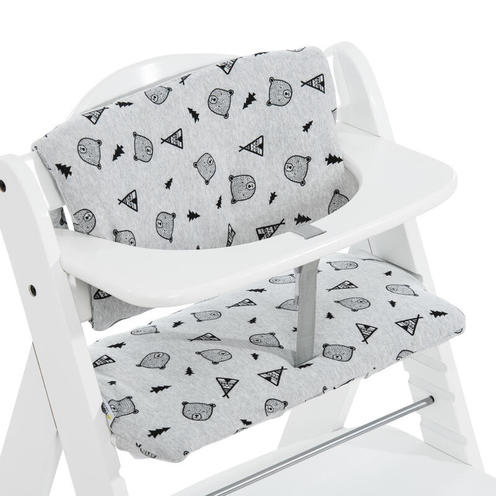 Coussin pour chaise haute Alpha+ - Gris motifs - HAUCK