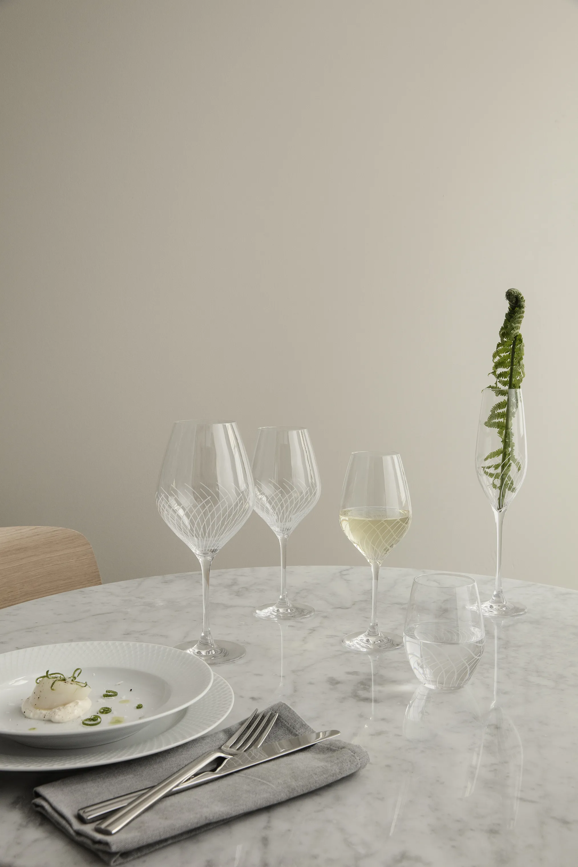 Holmegaard Cabernet Lines Hvidvinsglas - 2 stk.
