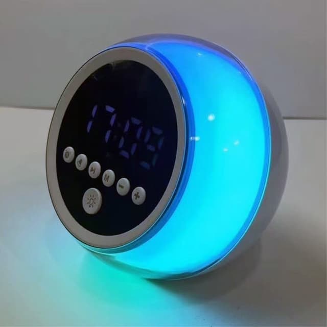Vækkeur Bluetooth-højttaler Dæmpbar FM-radio timerfunktion