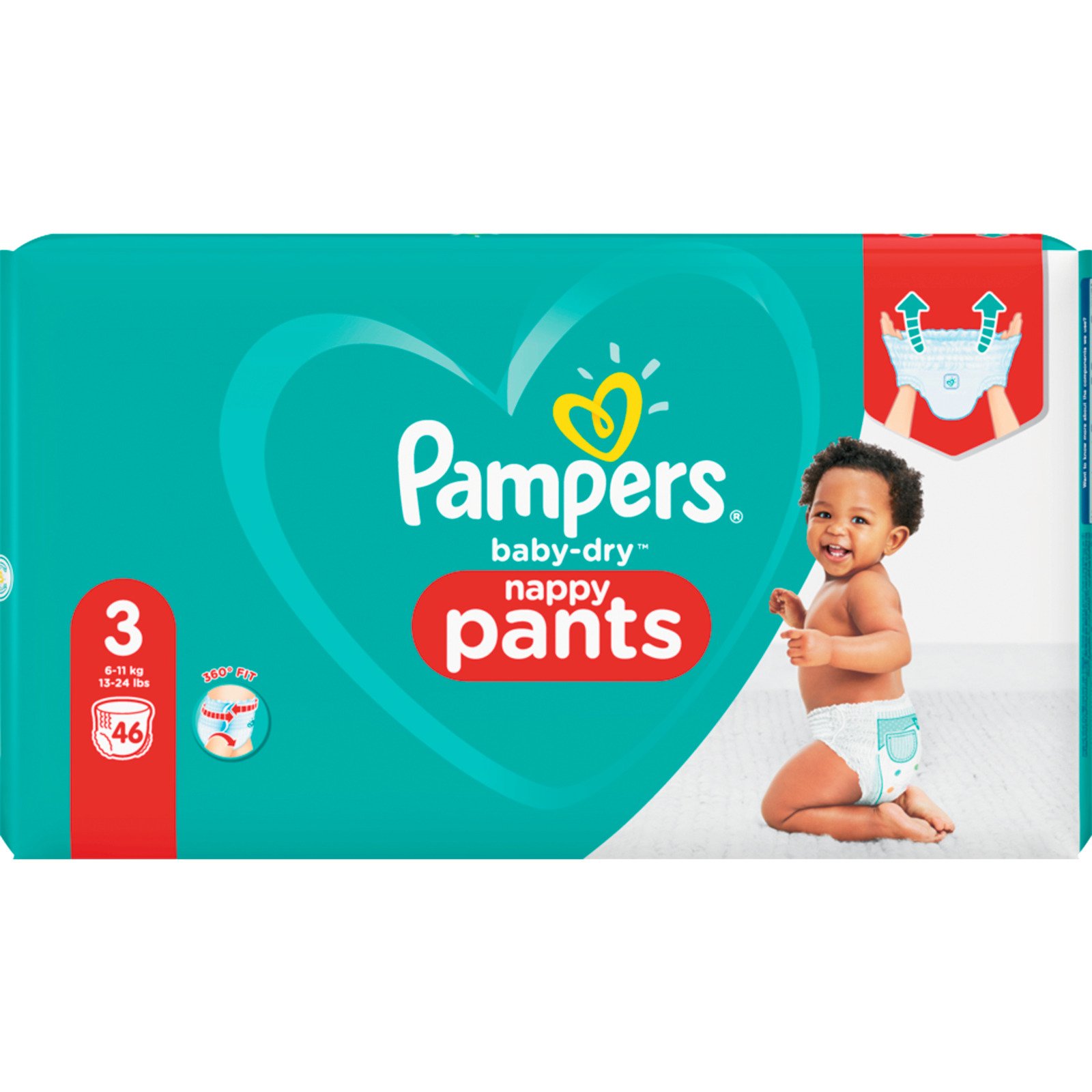 Pampers Baby Dry Nappy Pants Gr. 3 6-11 kg 46 Stück
