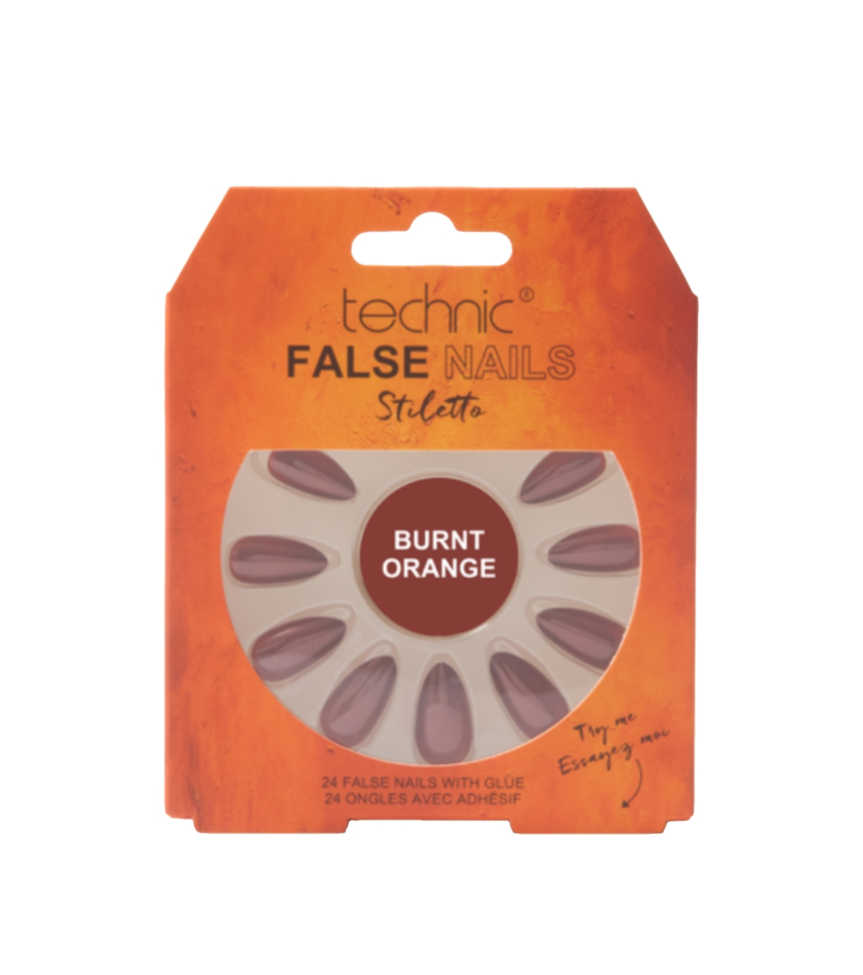 Technic Cosmetics - Unhas Postiças False Nails Stiletto - Burnt Orange