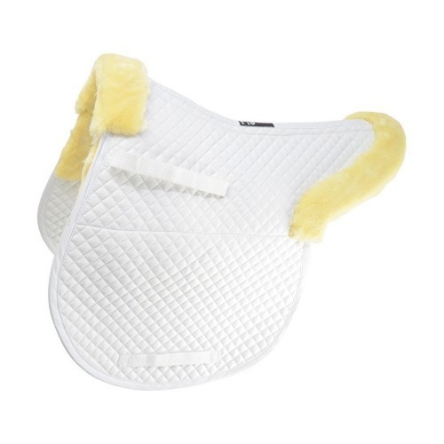 Protetor de sela Numnah Fab com forro para cavalos, branco