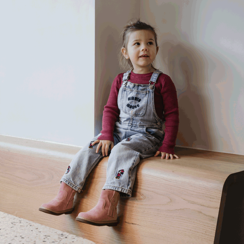 Shoesme roze laarsje met franjes Suède | Sale