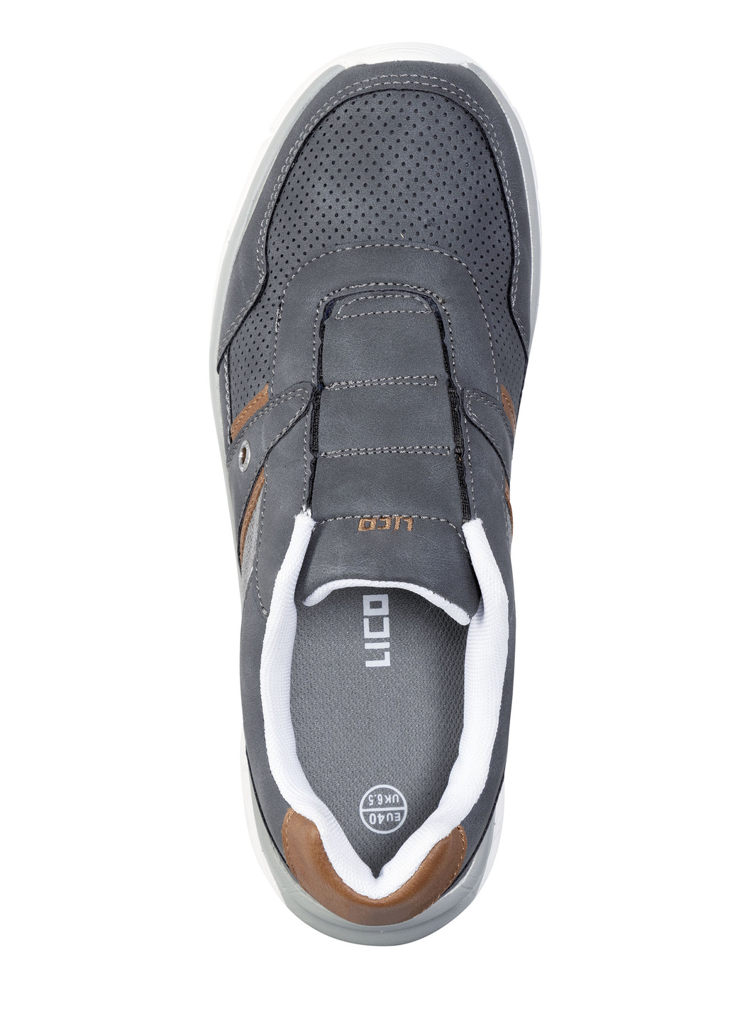 Slipper aus Synthetik mit Textil-Einsätzen