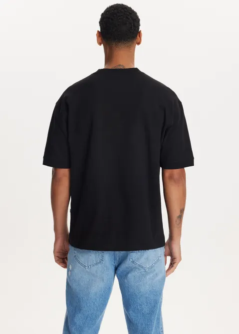 Loose fit t-shirt zwart (ZWART)