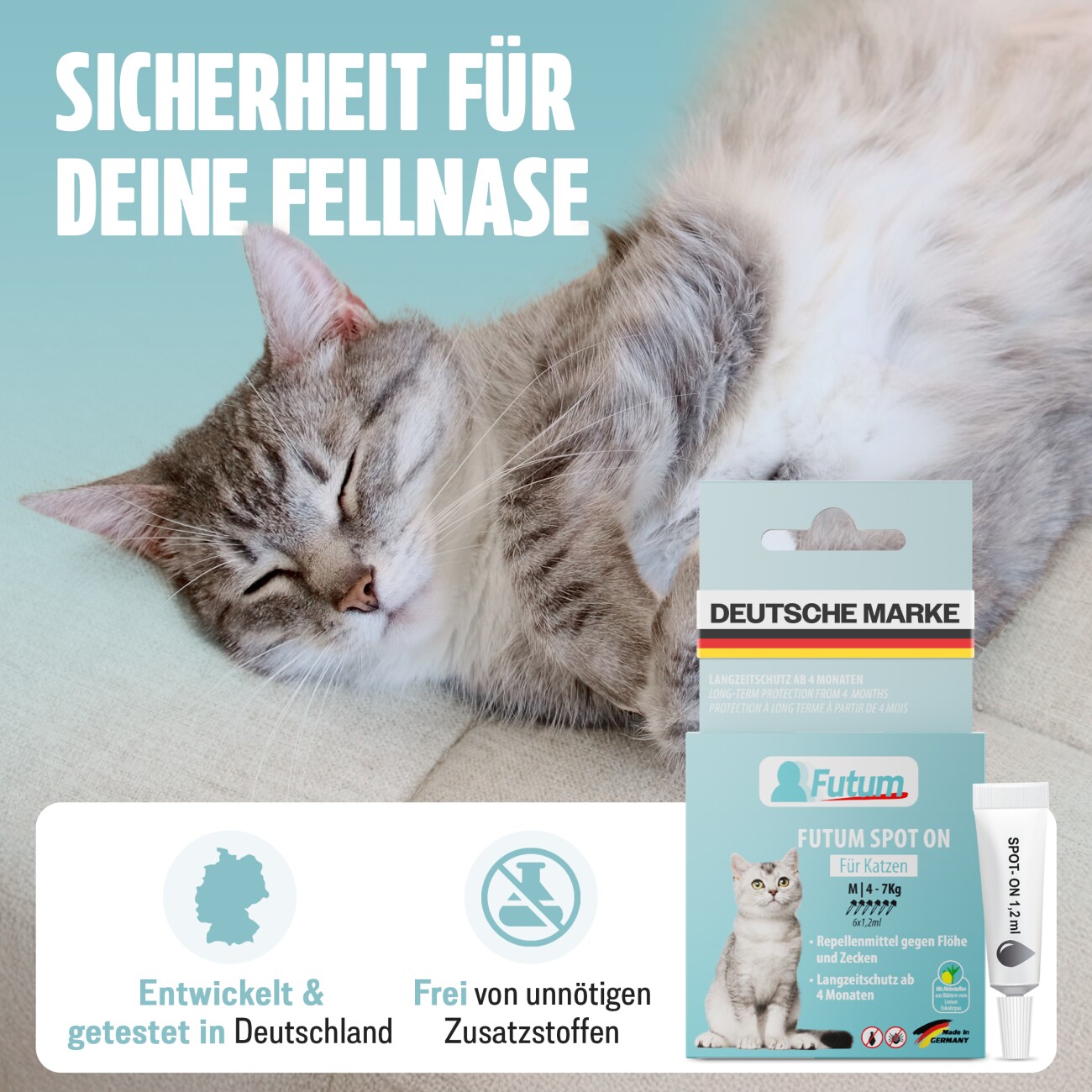 Futum Spot On (6x1,2ml) für Katzen 7 ml