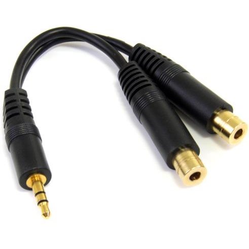 StarTech.com Câble répartiteur stéréo 15 cm - Mâle 3,5 mm vers femelle 2 x 3,5 mm