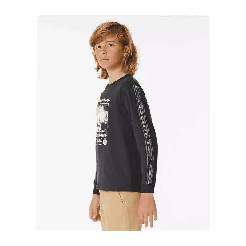 Teeshirt junior RIPCURL Pure Surf Ls Tee -Boy Washed Black