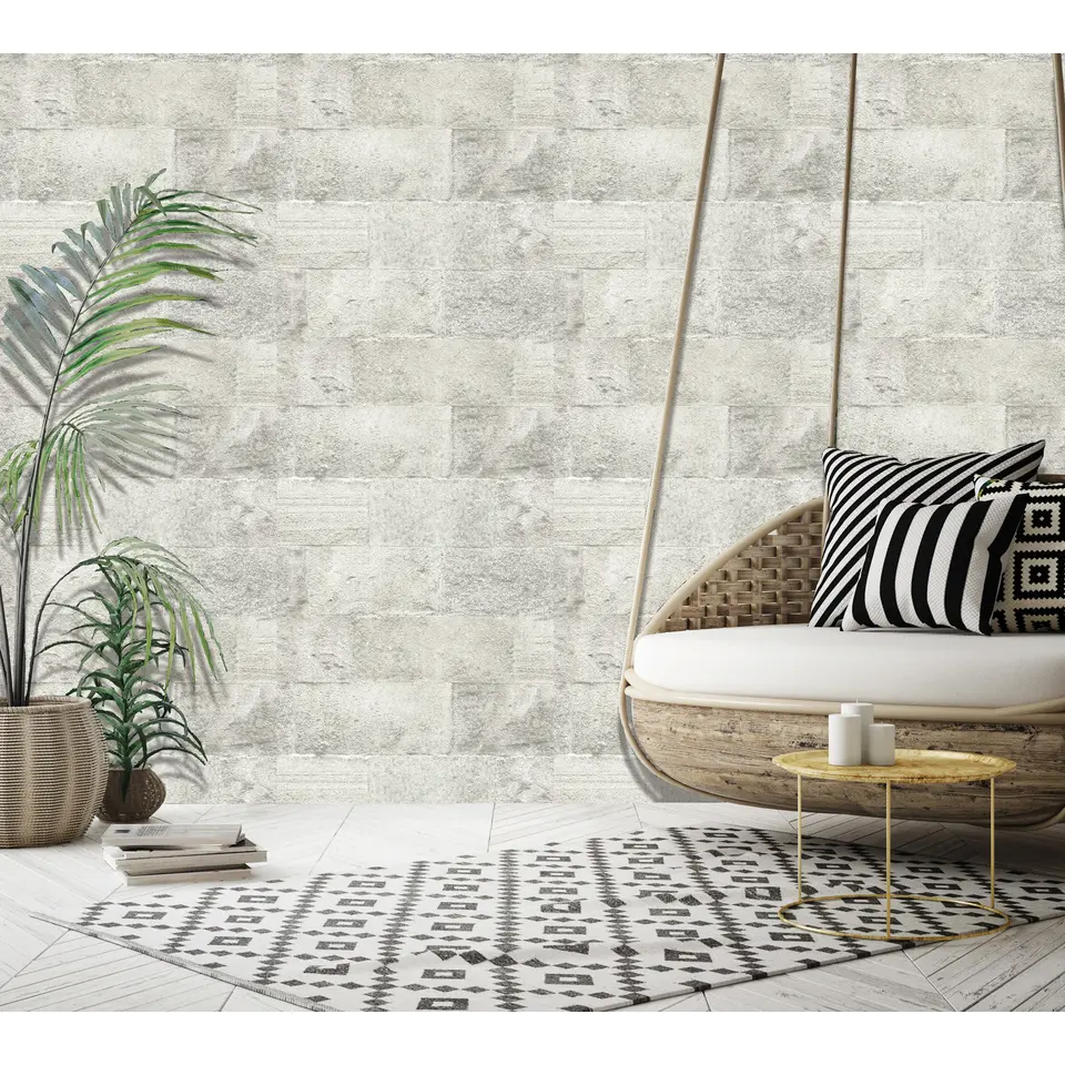 Dutch Wallcoverings - Palma beton grijs - 0,53x10,05m
