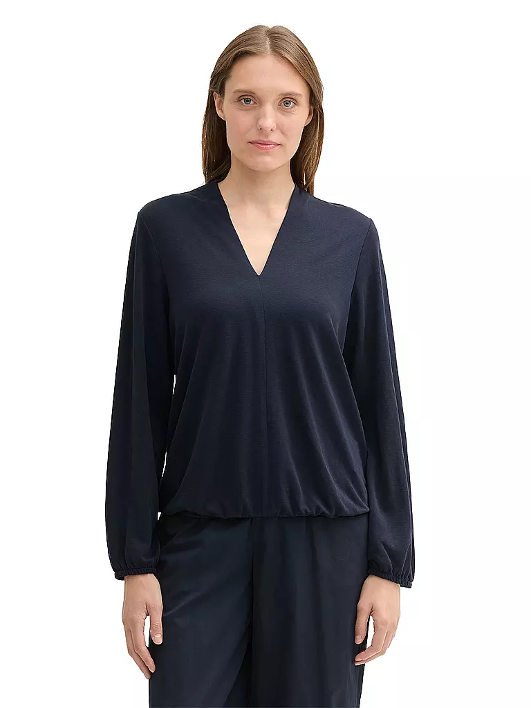 TOM TAILOR Langarmshirt dunkelblau