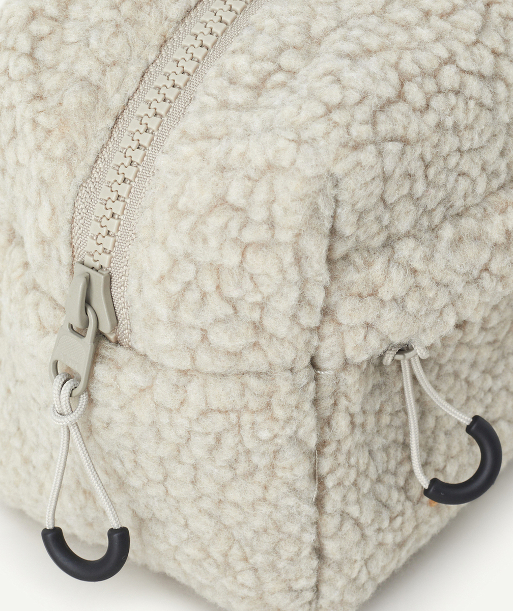 LIEWOODTROUSSE EN SHERPA BLANC CASSÉ ET FIBRES RECYCLÉES