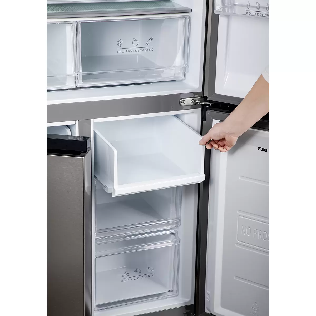 Kühl-/Gefrier-Kombination Food Center Silber