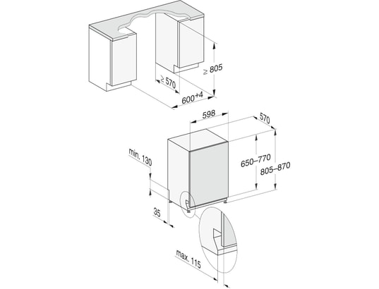 MIELE - Lave vaisselle tout integrable 60 cm G 7265 SCVi XXL, 14 couevrts, 10 programmes, 43db