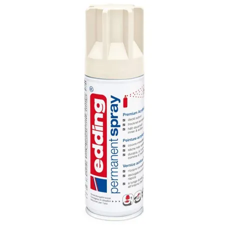 edding 5200 Permanent Spray Premium-Acryllack, seidenmatt, 200ml, cremeweiß